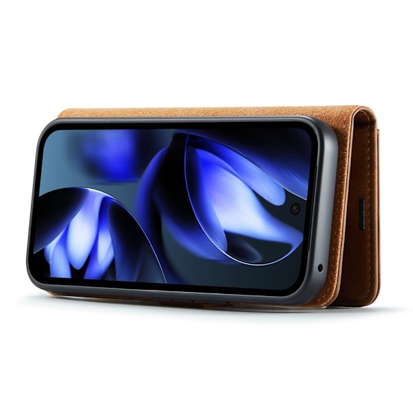 DG MING Google Pixel 9a 2-i-1 Magnet Flip Cover - Brun Brown