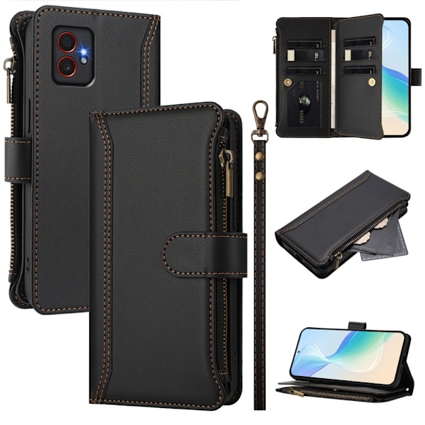 SKALO Samsung XCover7 Pro Big Wallet 11-FACK Plånboksfodral - Svart Svart