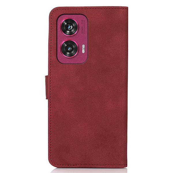 SKALO Motorola Edge 50 Fusion KHAZNEH Plånboksfodral i PU-Läder - Röd Röd