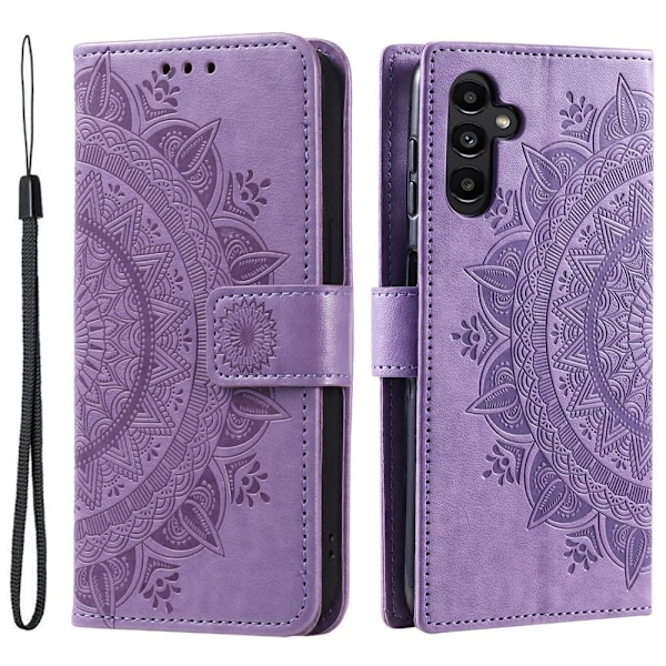 SKALO Samsung S24 FE Mandala Flip Cover - Lilla Purple