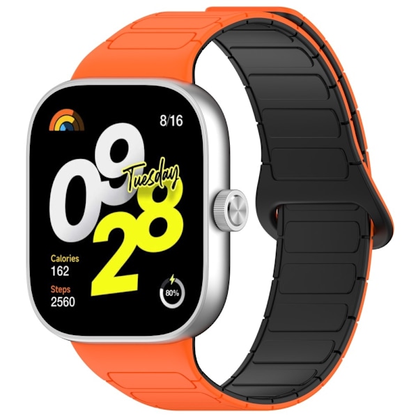 SKALO TPU Magnetarmbånd Xiaomi Redmi Watch 4 - Vælg farve Orange