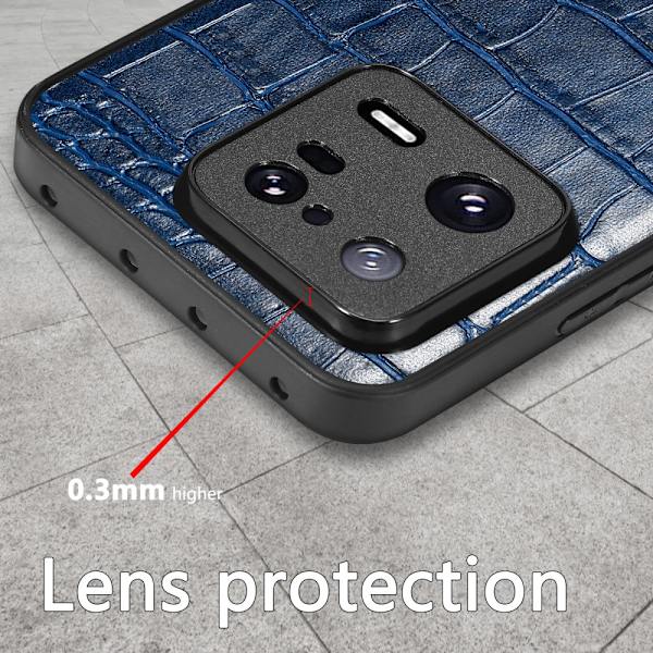 SKALO Xiaomi 13 Pro 5G Krokodil PU-Läder Hybrid Skal - Svart Svart