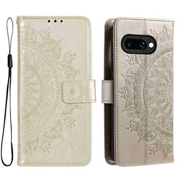 SKALO Google Pixel 9a Mandala Flip Cover - Guld Gold