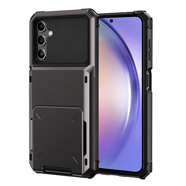 SKALO Samsung A54 5G Armor Skal Korthållare - Svart Svart