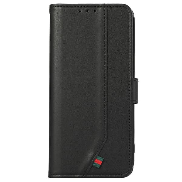 SKALO PU-Læder Flip Cover til iPhone 18 Pro - Sort Black
