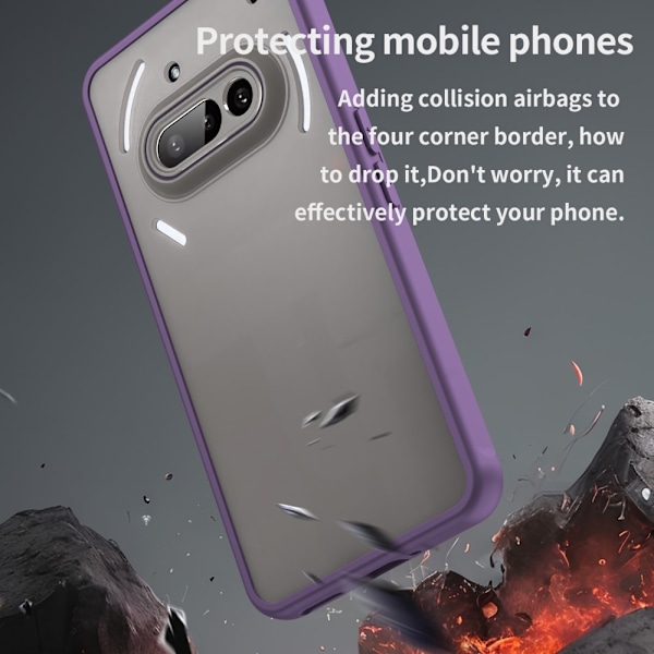 SKALO Nothing Phone (3a) 5G Color Bumper Frosted Skal - Lila Lila