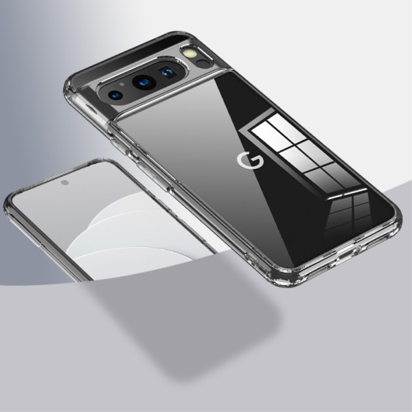 SKALO Google Pixel 8 Pro TPU Clear Hybrid Cover - Gennemsigtig Transparent