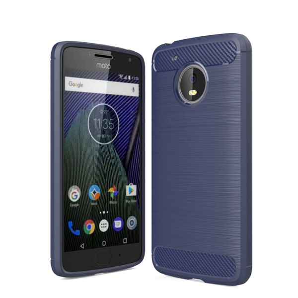 Iskunkestävä Armor Carbon TPU-suoja Moto G5 Plus - enemmän värejä Red