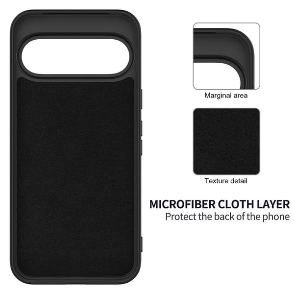 SKALO Tynd Silikone Cover til Google Pixel 11 Pro - Sort Black