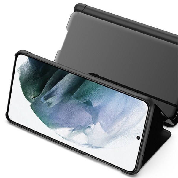 Samsung S21 FE Clear View Spegel fodral - Svart Svart