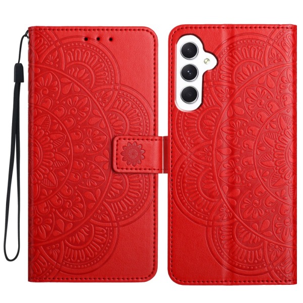 SKALO Samsung A15 5G Mandala Plånboksfodral - Röd Röd