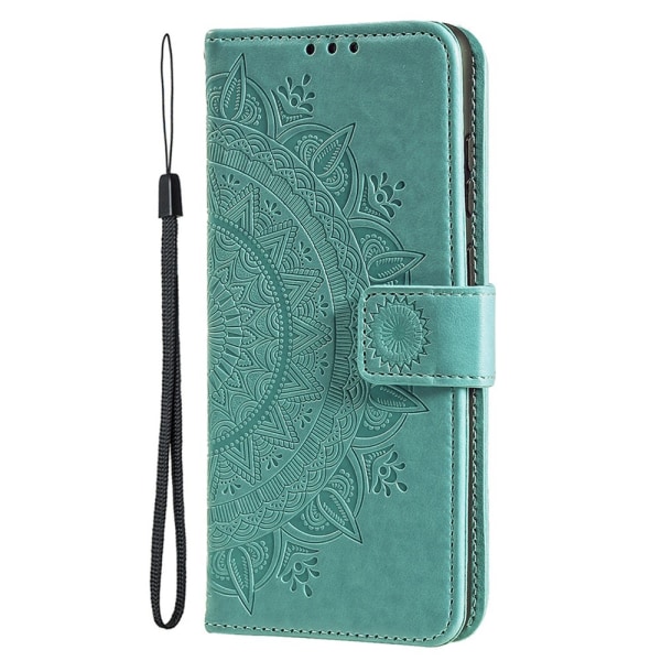 SKALO iPhone 15 Mandala Flip Cover - Turkis Turquoise