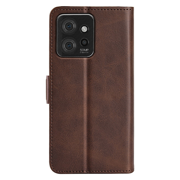 SKALO Motorola ThinkPhone 5G Premium Wallet Flip Cover - Brun Brown