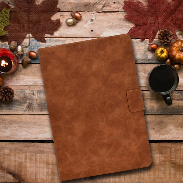 SKALO iPad 10.9 (2022) PU-Läder Fodral - Brun Brun