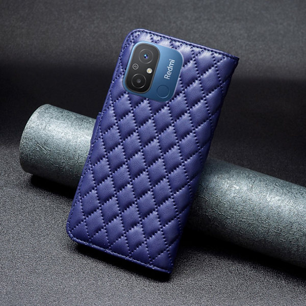 SKALO Xiaomi Redmi 12C 4G BINFEN COLOR Tikattu Lompakko - Sininen Blue