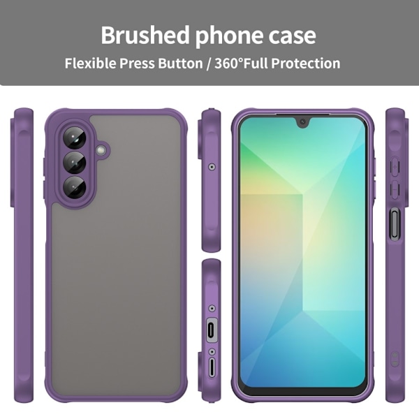 SKALO Samsung A26 5G Color Bumper Frosted Suojakuori - Violetti Purple