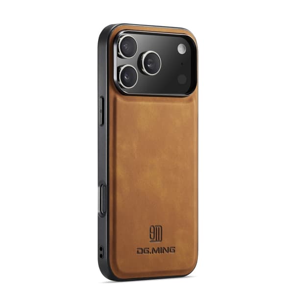 DG MING Premium PU-læder Hybrid Cover til iPhone 18 Pro Max - Brun Brown