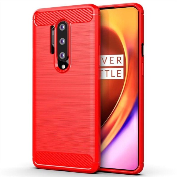 Stødsikker Armour Carbon TPU cover Oneplus 8 Pro - flere farver Red