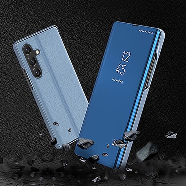 SKALO Samsung A16 Clear View Flip Cover - Sølv Silver