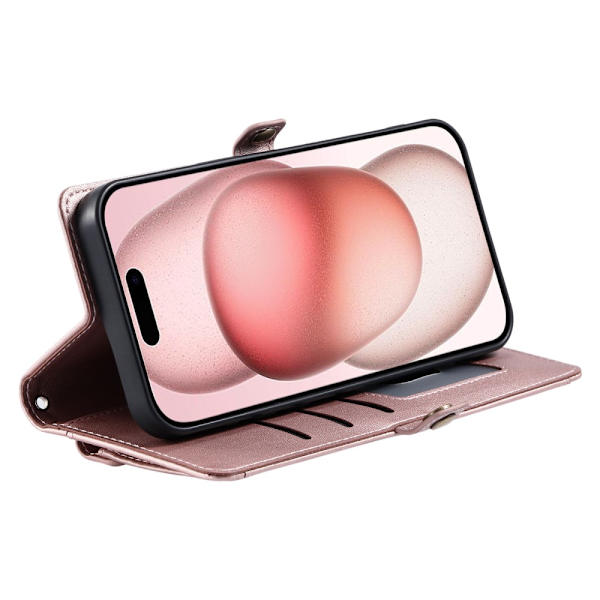 SKALO iPhone 16 Evelope Clutch 5-Fack - Roséguld Rosa guld