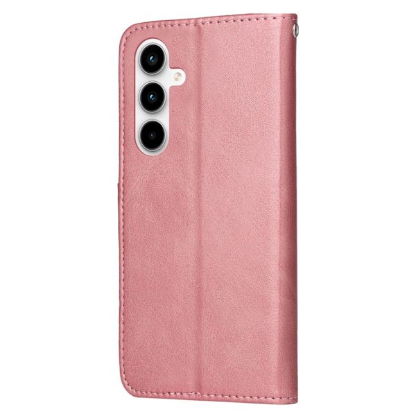 SKALO Samsung A35 5G PU-nahkainen Lompakkokotelo - Valitse väri Pink