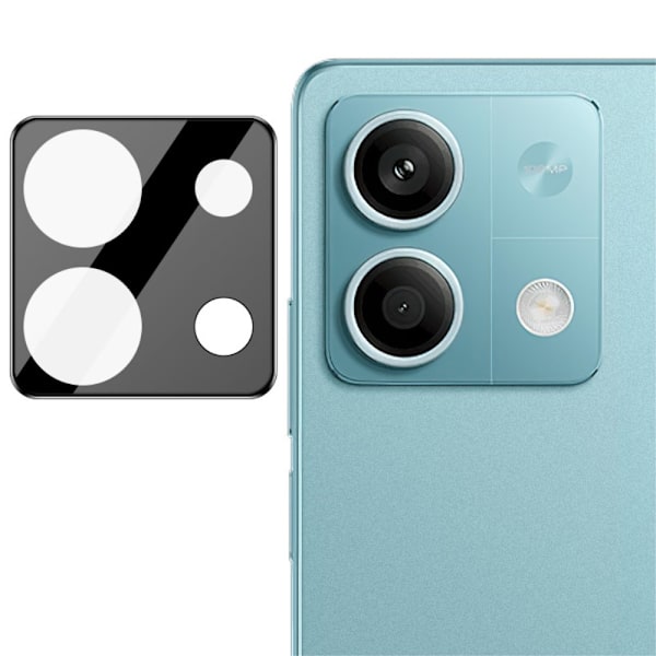 2-PACK SKALO Xiaomi Redmi Note 13 5G 3D Linsskydd/Kameraskydd Härdat Glas Svart