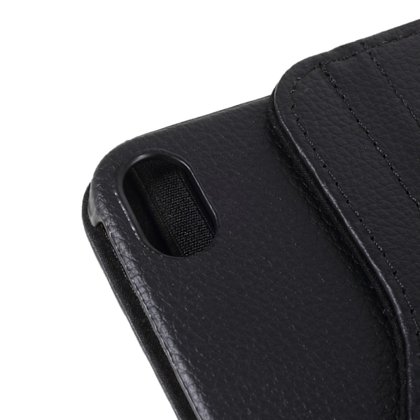 SKALO iPad Mini (2024) 360 Litchi Flip Cover - Sort Black