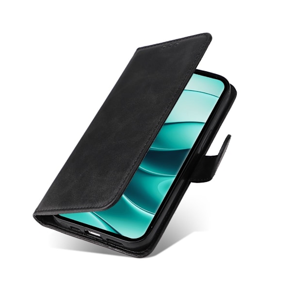 SKALO Xiaomi Redmi Note 14 Pro 5G PU-läder Plånboksfodral - Fler färger Svart
