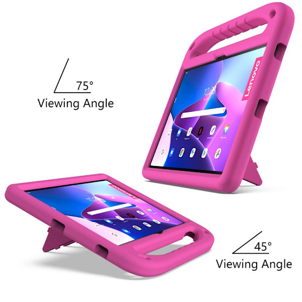 SKALO Lenovo Tab P11 Gen 2 Lapsikuori kahvalla ja jalustalla - Pinkki Pink