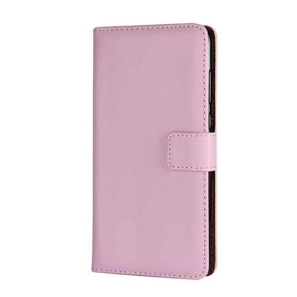 Plånboksfodral Äkta Skinn Xiaomi Mi Note 10/10 Pro Light pink