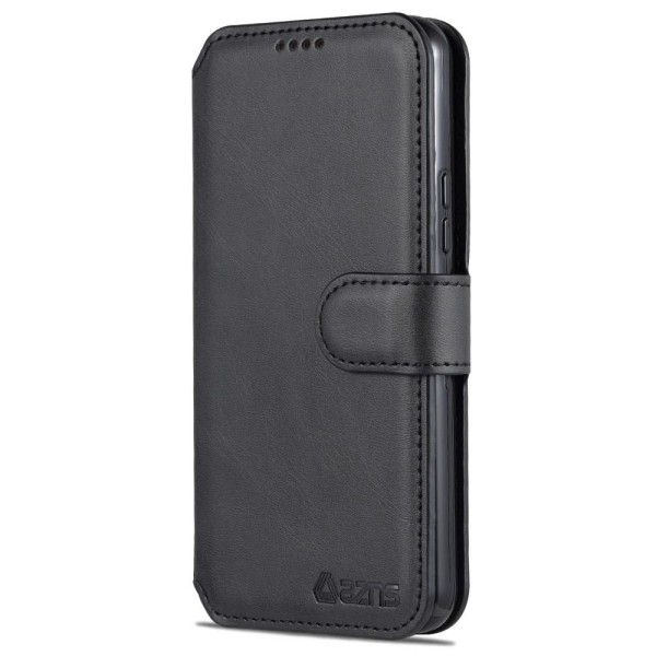 SKALO Samsung S22+ AZNS Premium Cut lompakkokotelo - musta Black