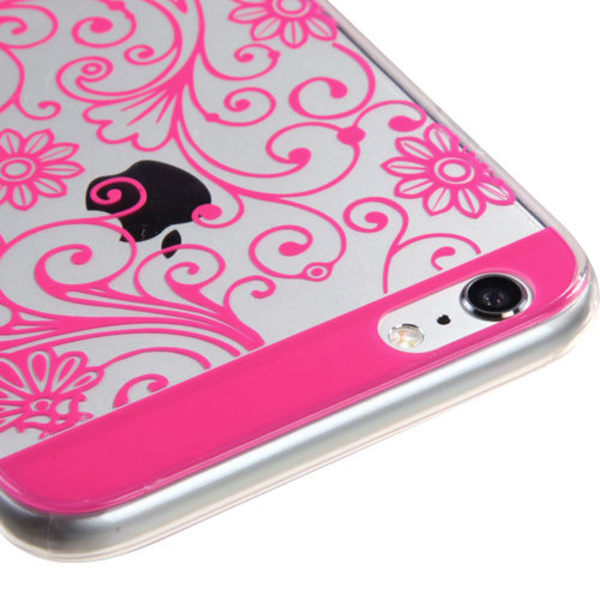 Flower Silikone TPU Cover til iPhone 6 / 6S - flere farver Light pink