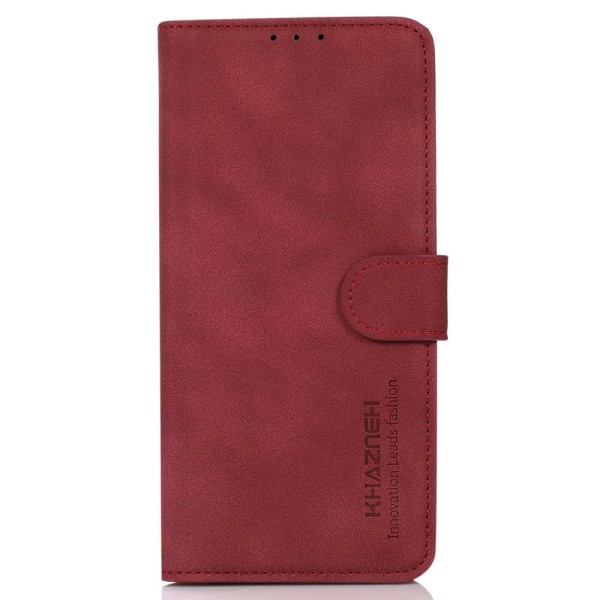SKALO Xiaomi Redmi 12C 4G KHAZNEH Plånboksfodral i PU-Läder - Rö Röd