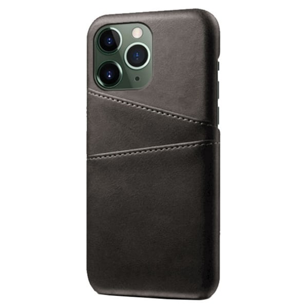 SKALO iPhone 15 Pro PU-læder Kortholder Cover - Sort Black