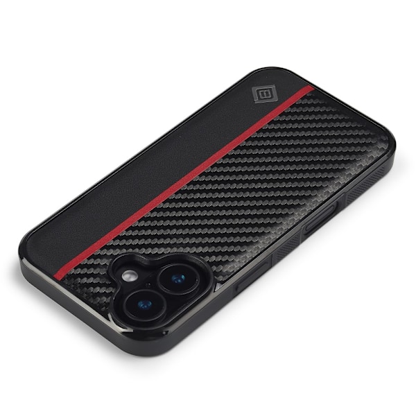 LC.IMEEKE iPhone 16 Carbon Fiber Skal Svart