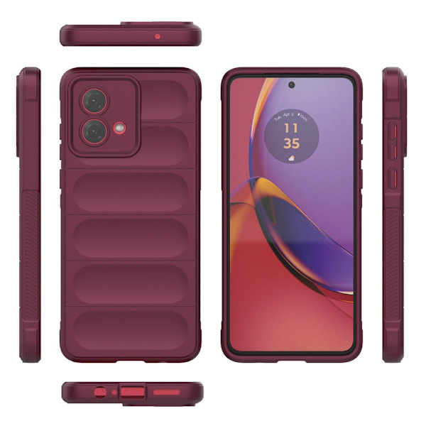 SKALO Motorola Moto G84 5G Rugged Bumpers TPU-Skal Röd