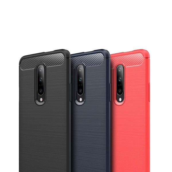 Stødsikker Armour Carbon TPU cover Oneplus 7 Pro - flere farver Red