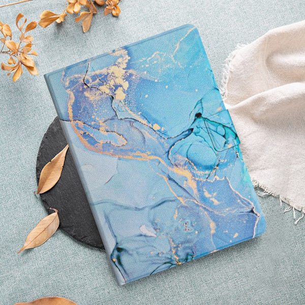 SKALO Samsung Tab A9 Marmorikotelo - Sininen Blue