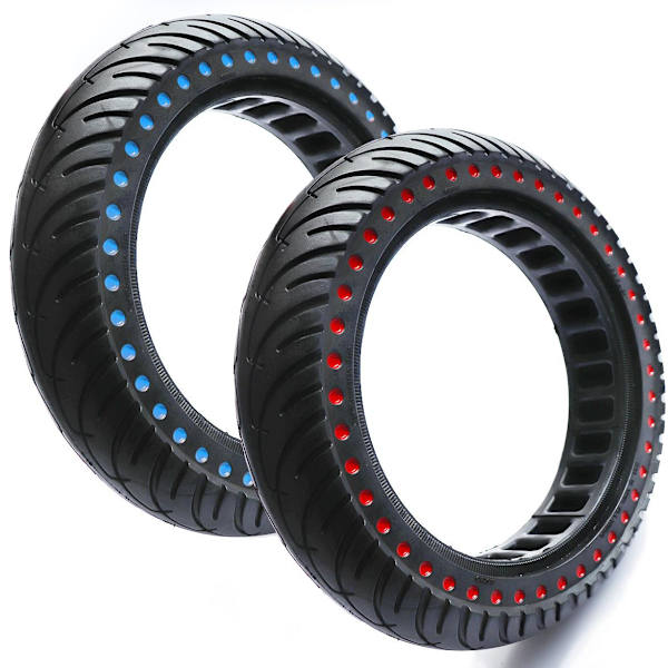2-KPL Puhkeamattomat Renkaat 8.5" Solid Color Dot Xiaomi Scooter - Valitse väri Blue