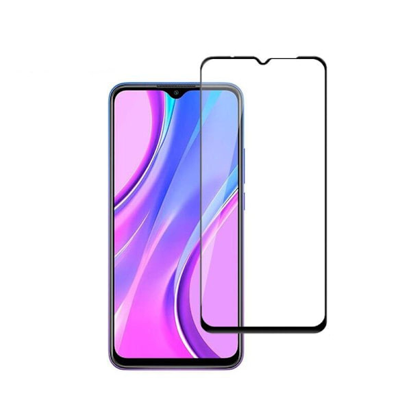 SKALO Xiaomi Redmi 9A FULL-FIT Hærdet Glas Skærmbeskyttelse Black