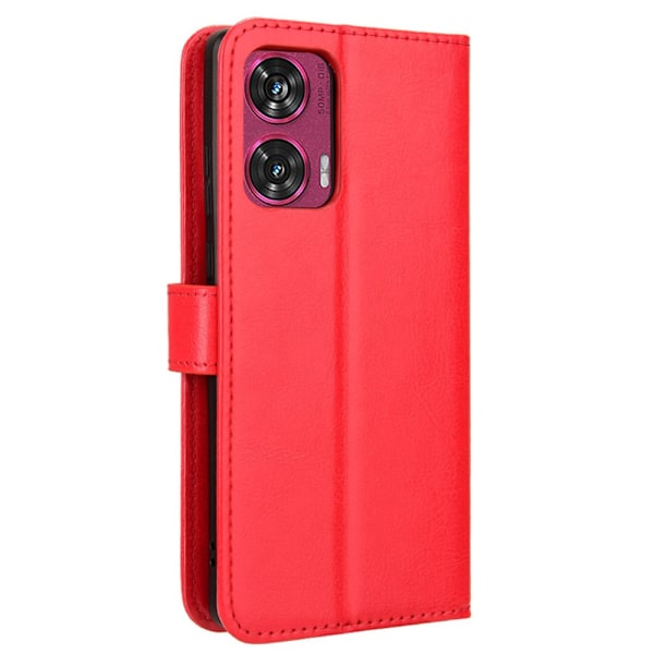 SKALO Motorola Edge 50 Fusion PU-læder Pungetui - Vælg farve Red