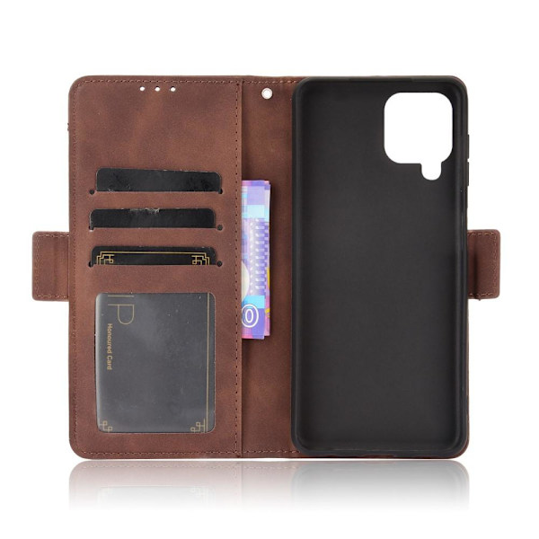 SKALO Samsung A22 4G 6-FACK Plånboksfodral - Brun Brown
