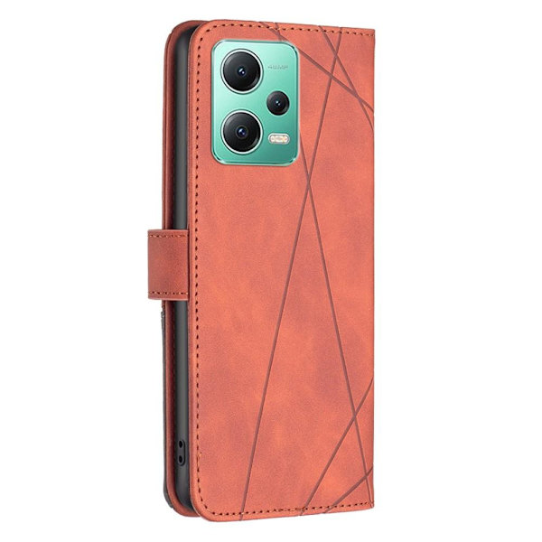 Xiaomi Redmi Note 12 5G BINFEN COLOR Embossed Plånboksfodral - Brun Brun