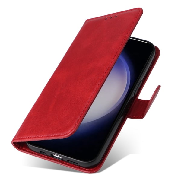 SKALO Samsung S24 PU-Läder Plånboksfodral - Fler färger Röd