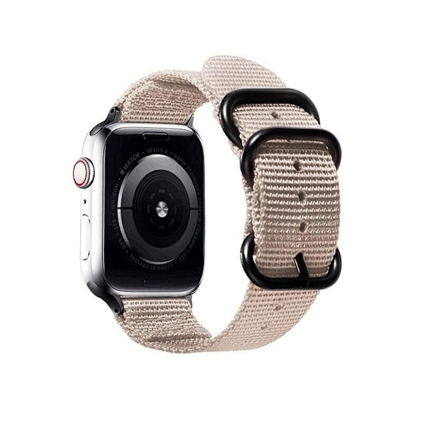 SKALO Nato-ranneke Nylon Apple Watch Series 4-6 44mm - Valitse väri Beige