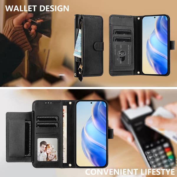 SKALO 8-RUM Flip Cover til iPhone 18 Pro - Sort Black