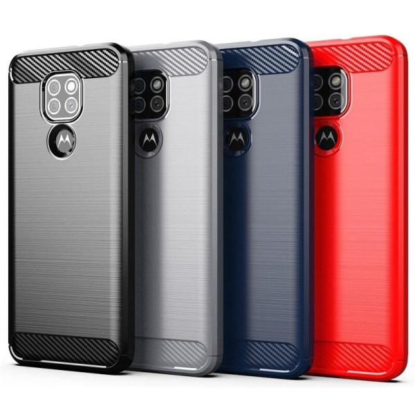 Iskunkestävä Armor Carbon TPU-suojus Moto G9 Play / Moto E7 Plus Grey