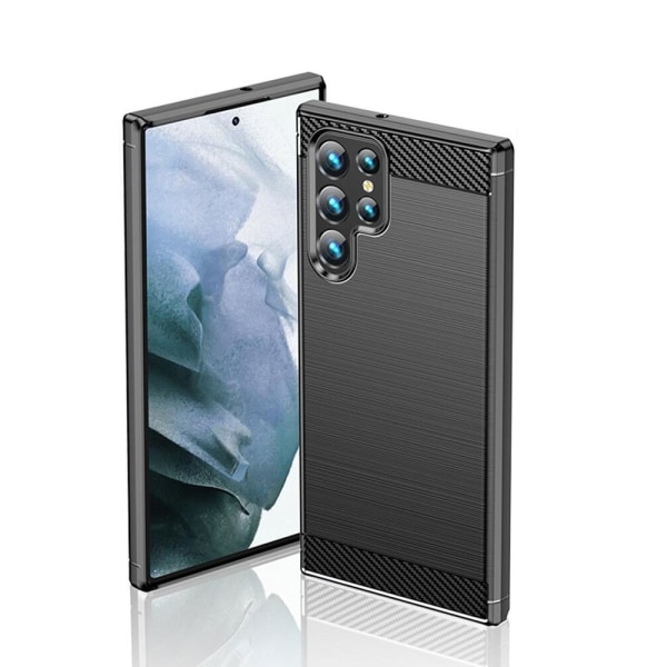 SKALO Samsung S22 Ultra Armor Carbon Stöttåligt TPU-skal - Fler grå