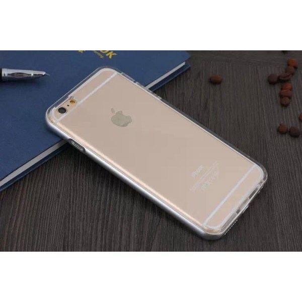 TPU silikonskal med färgad ram iPhone 6/6S - fler färger Silver