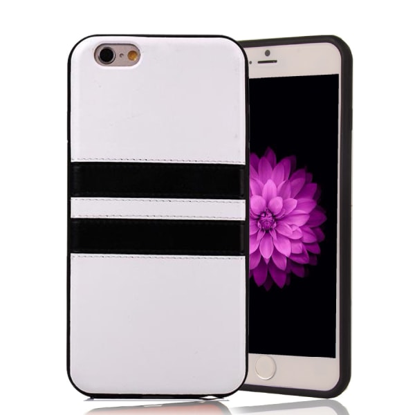 Skal i PU-läder med 2 streck iPhone 6/6S Light pink